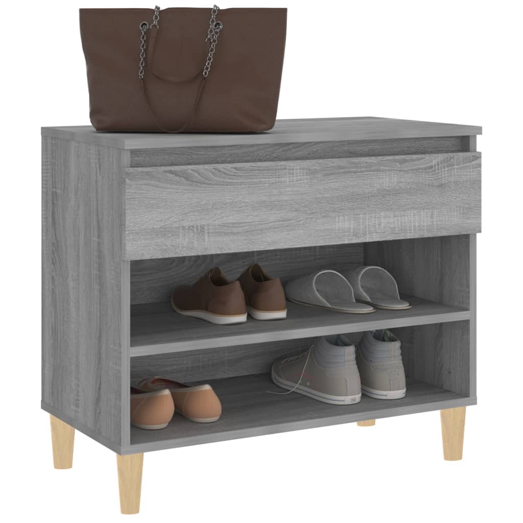 Kenkäkaappi harmaa Sonoma 70x36x60 cm tekninen puu - Sisustajankoti.fi