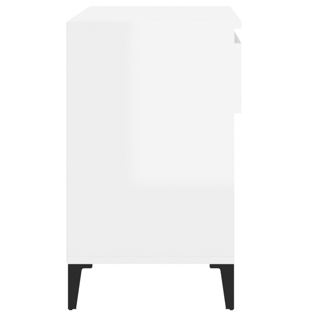 Kenkäkaappi korkeakiilto valkoinen 70x36x60 cm tekninen puu - Sisustajankoti.fi