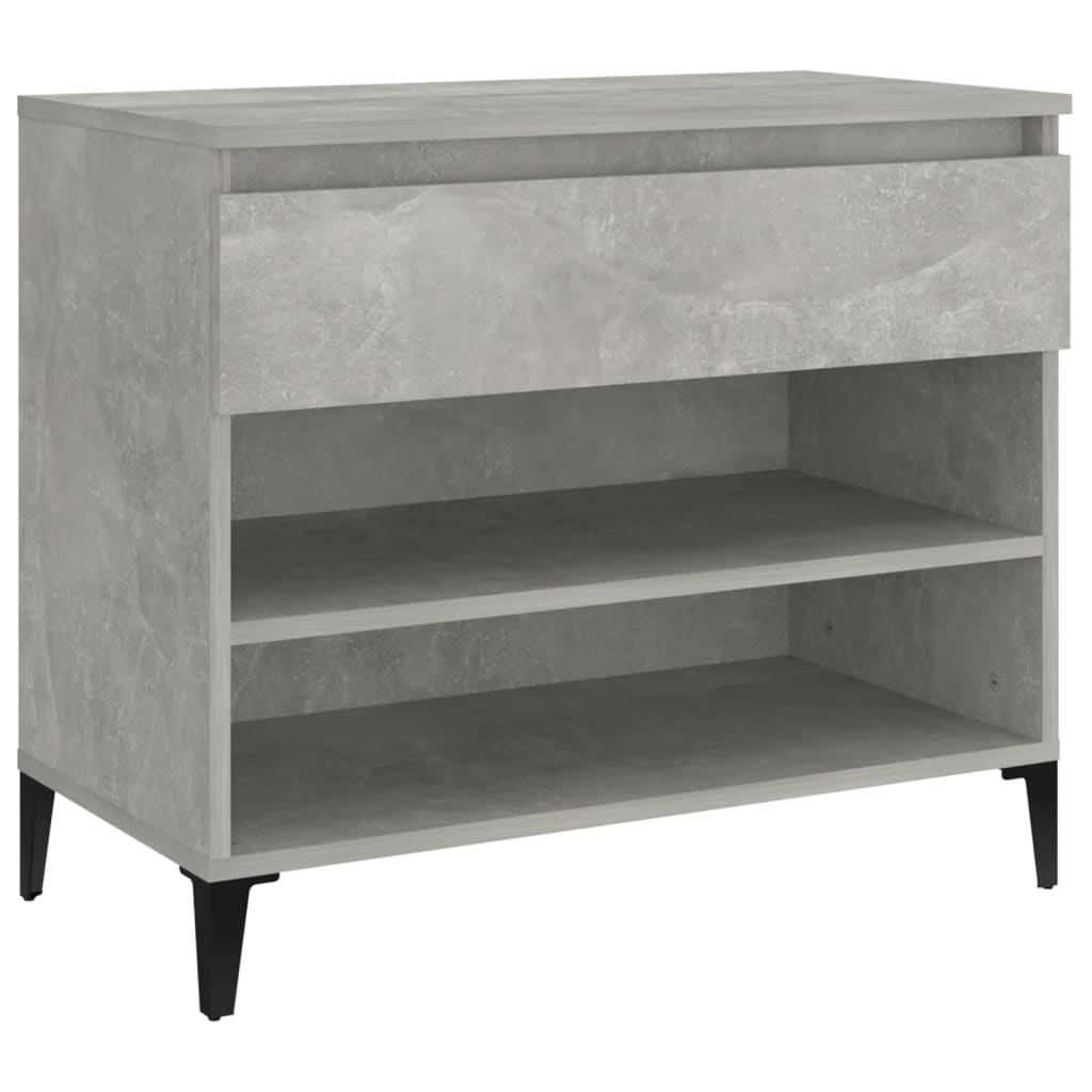 Kenkäkaappi betoninharmaa 70x36x60 cm tekninen puu - Sisustajankoti.fi