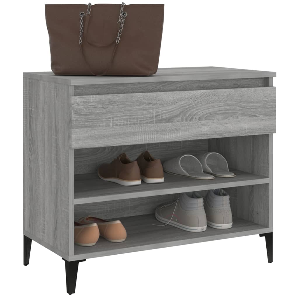 Kenkäkaappi harmaa Sonoma 70x36x60 cm tekninen puu - Sisustajankoti.fi