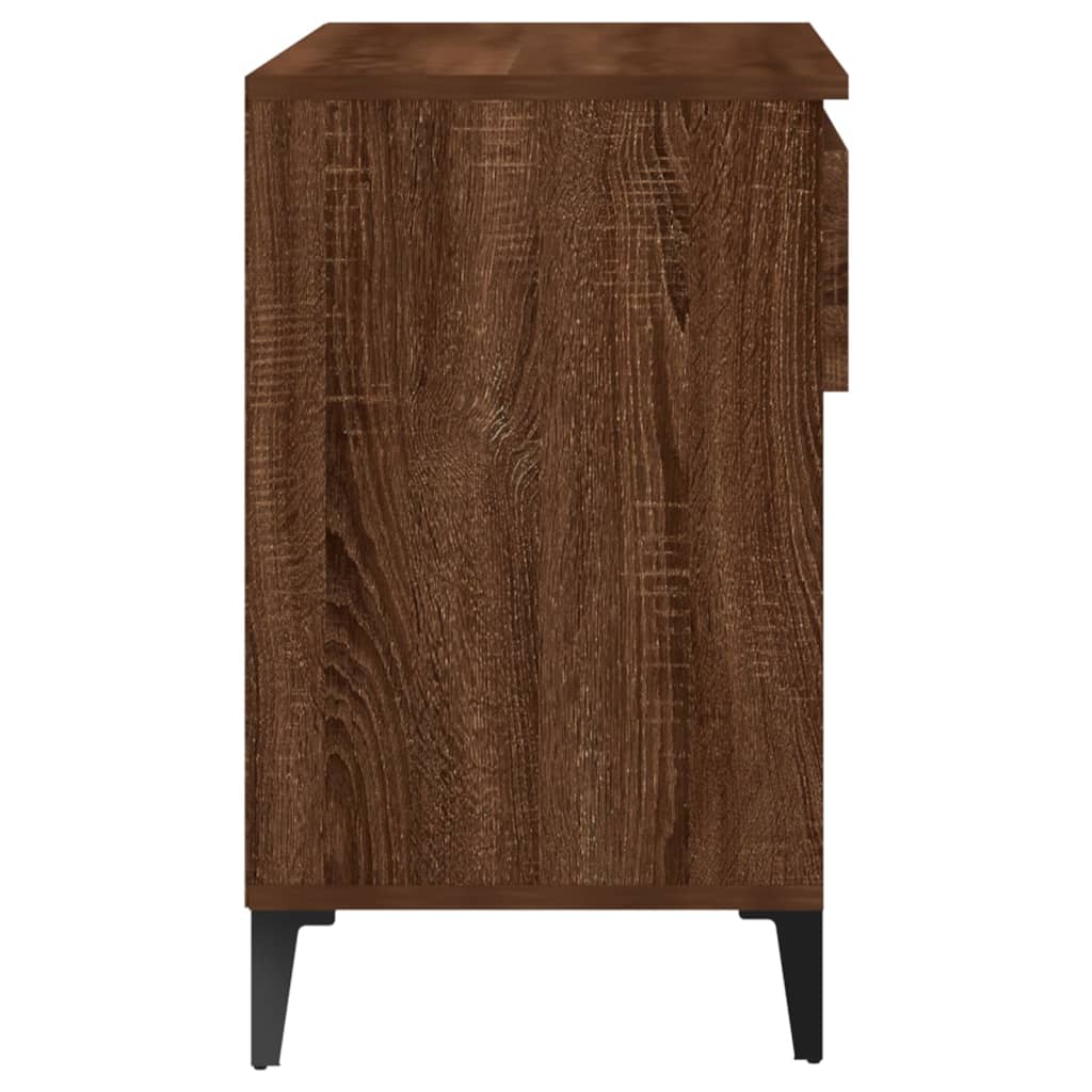 Kenkäkaappi ruskea tammi 70x36x60 cm tekninen puu - Sisustajankoti.fi