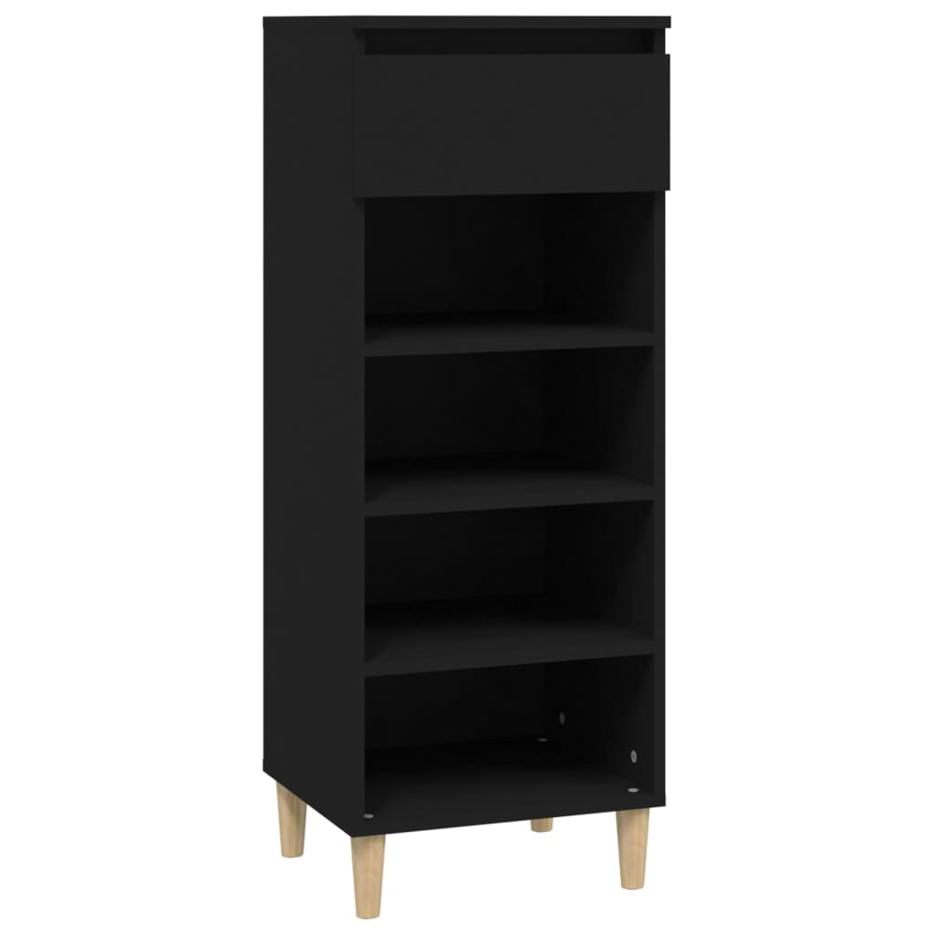 Kenkäkaappi musta 40x36x105 cm tekninen puu - Sisustajankoti.fi