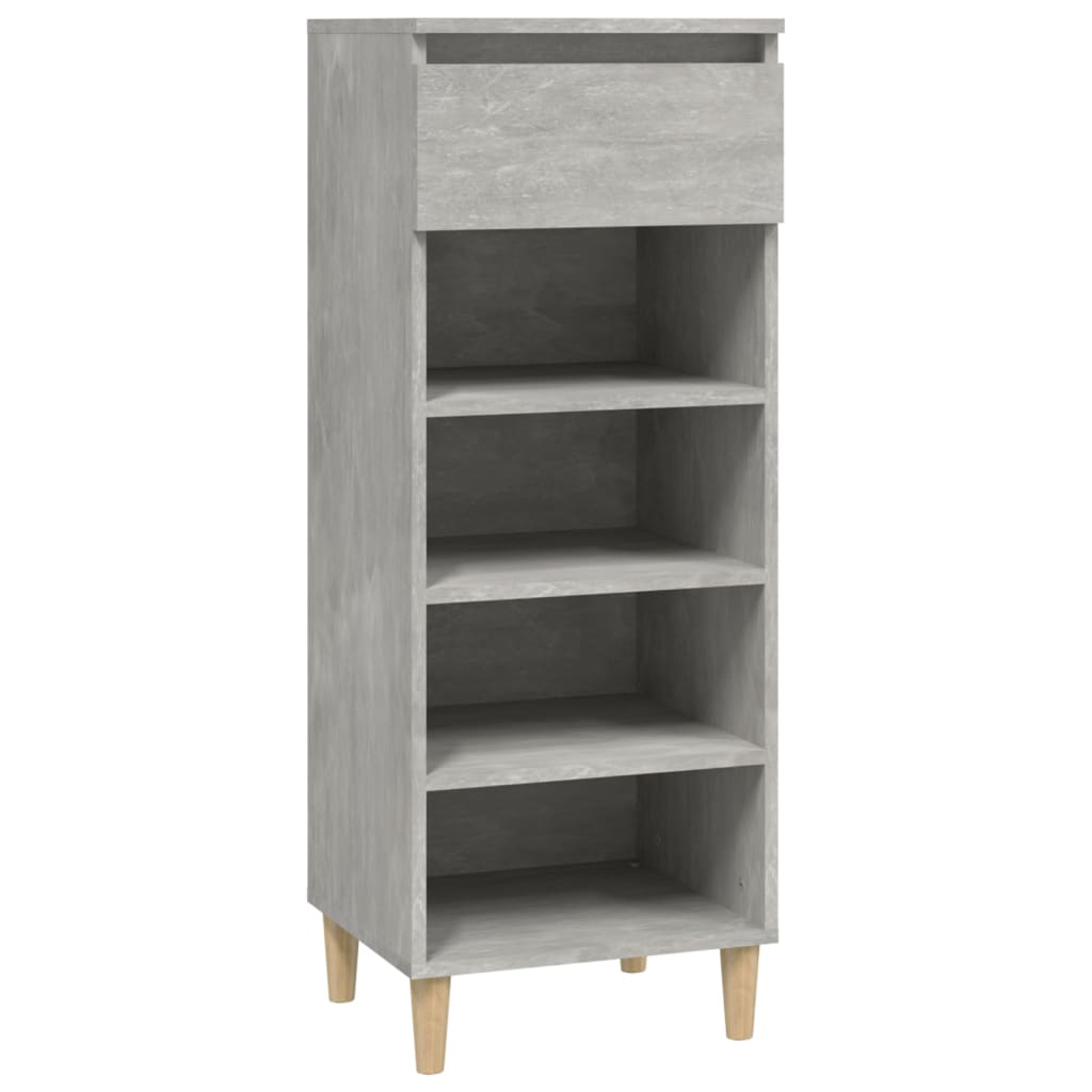 Kenkäkaappi betoninharmaa 40x36x105 cm tekninen puu - Sisustajankoti.fi