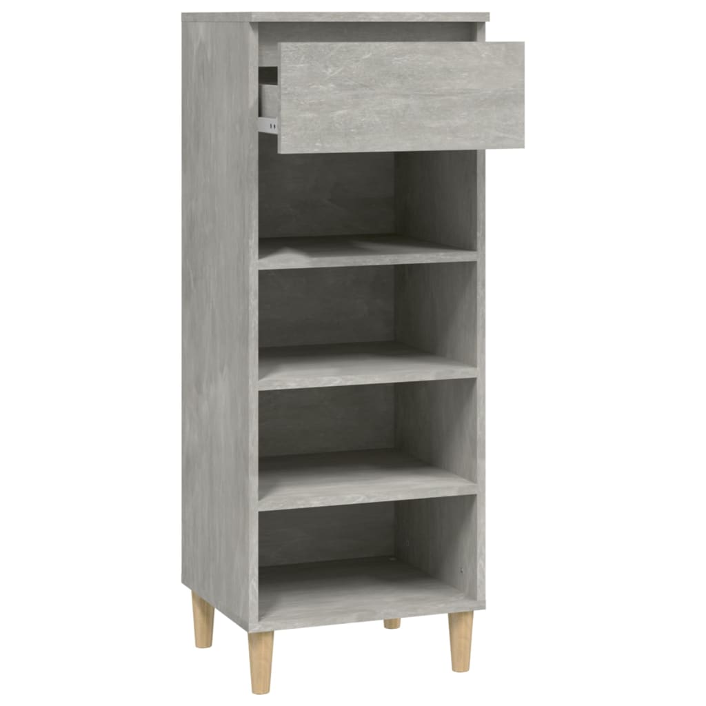 Kenkäkaappi betoninharmaa 40x36x105 cm tekninen puu - Sisustajankoti.fi