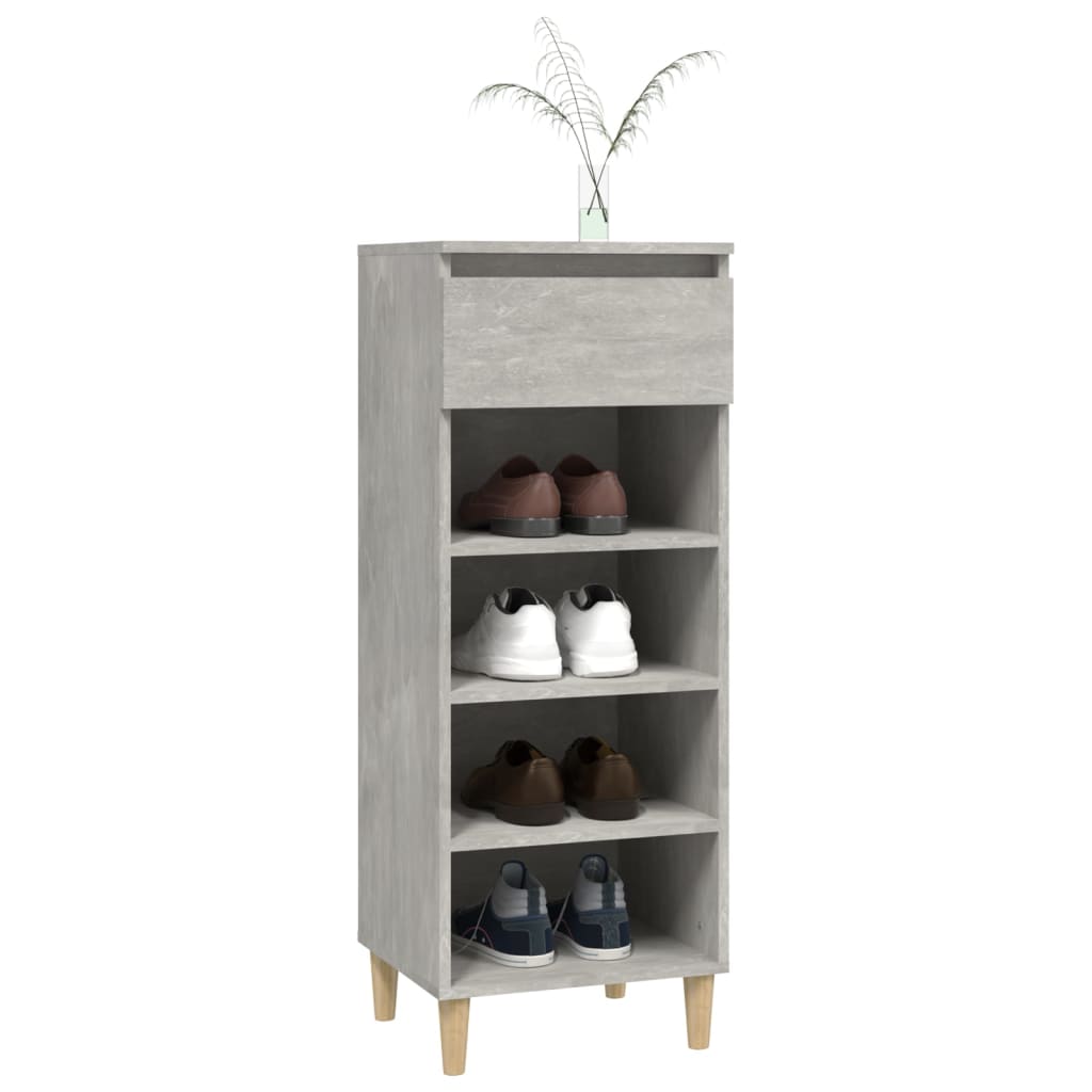 Kenkäkaappi betoninharmaa 40x36x105 cm tekninen puu - Sisustajankoti.fi