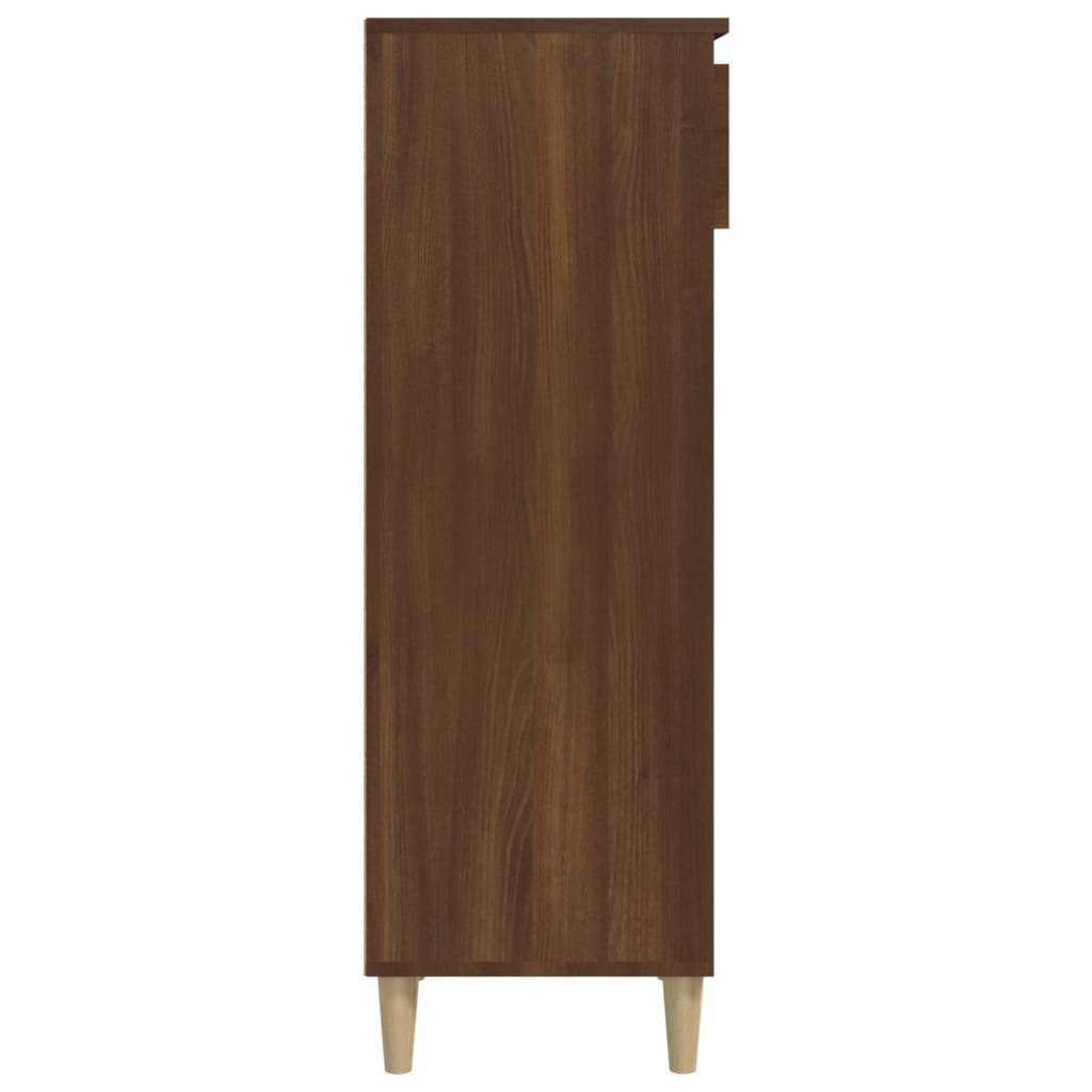 Kenkäkaappi ruskea tammi 40x36x105 cm tekninen puu - Sisustajankoti.fi