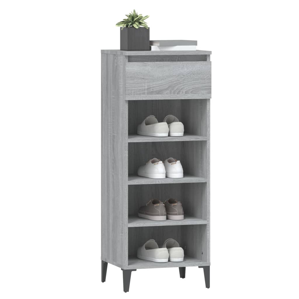 Kenkäteline harmaa Sonoma 40x36x105 cm tekninen puu - Sisustajankoti.fi