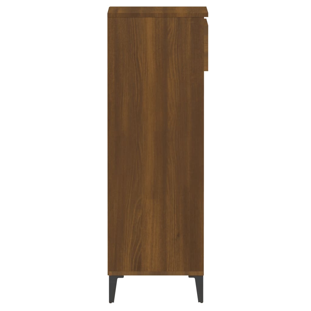 Kenkäteline ruskea tammi 40x36x105 cm tekninen puu - Sisustajankoti.fi