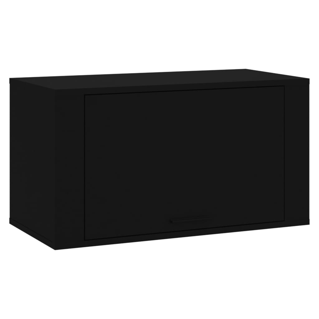 Seinäkenkäkaappi musta 70x35x38 cm tekninen puu - Sisustajankoti.fi
