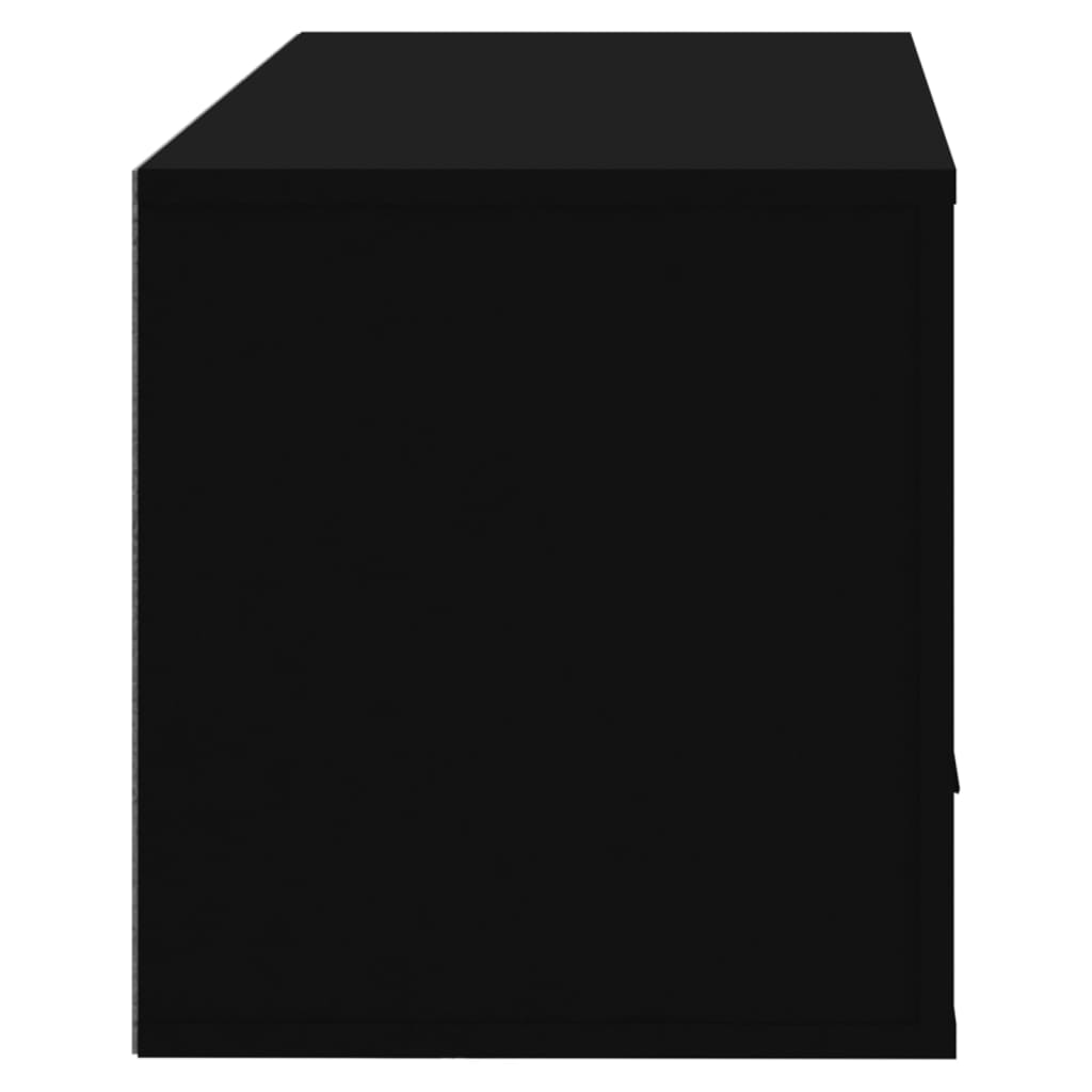 Seinäkenkäkaappi musta 70x35x38 cm tekninen puu - Sisustajankoti.fi