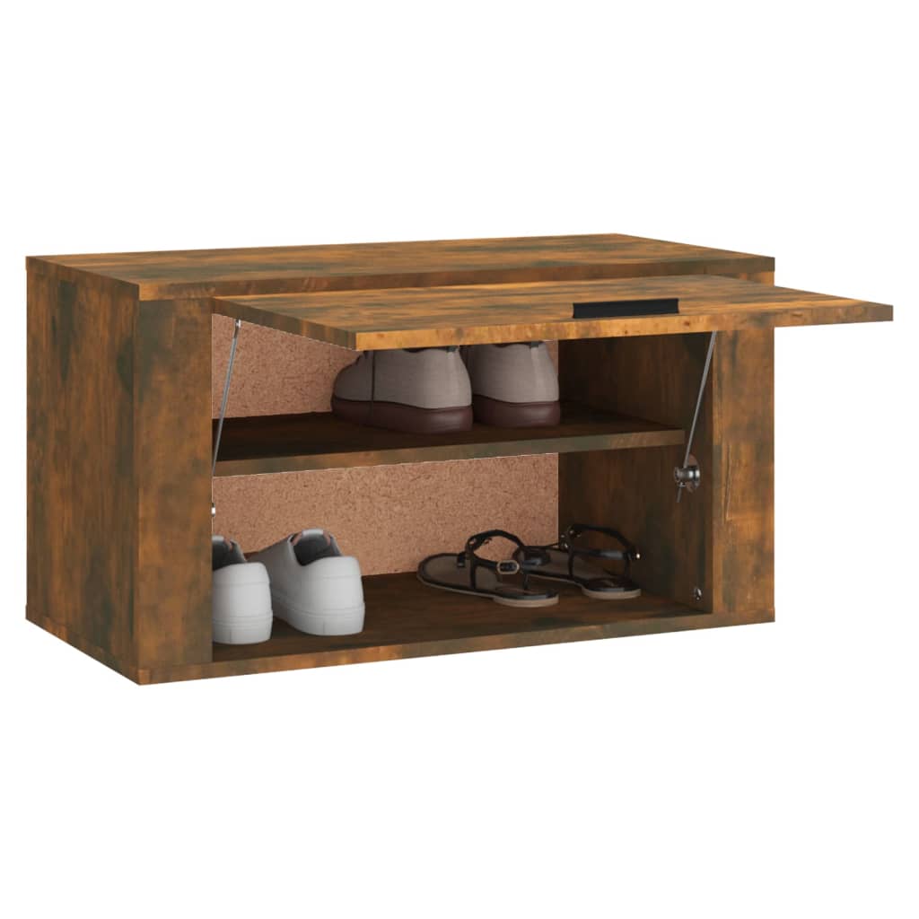 Seinäkenkäkaappi savutammi 70x35x38 cm täysi mänty - Sisustajankoti.fi