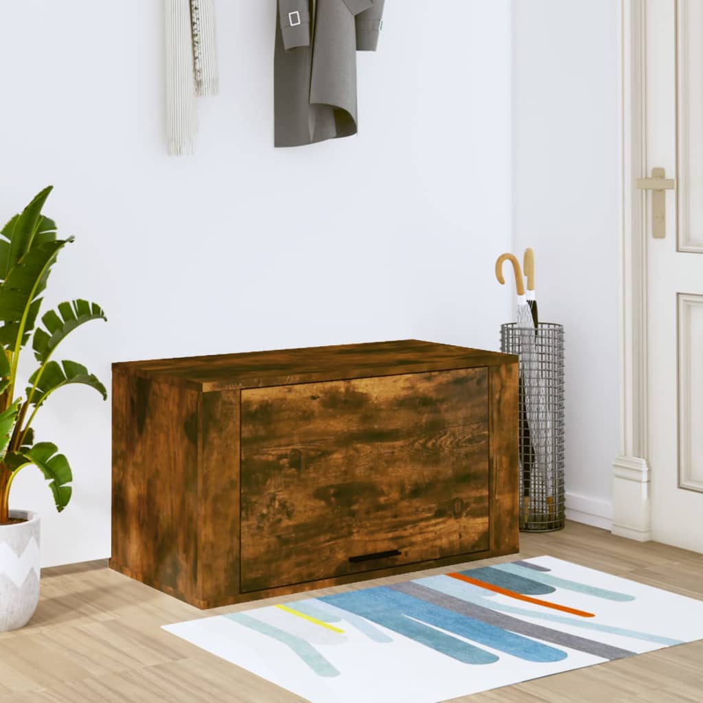 Seinäkenkäkaappi savutammi 70x35x38 cm täysi mänty - Sisustajankoti.fi