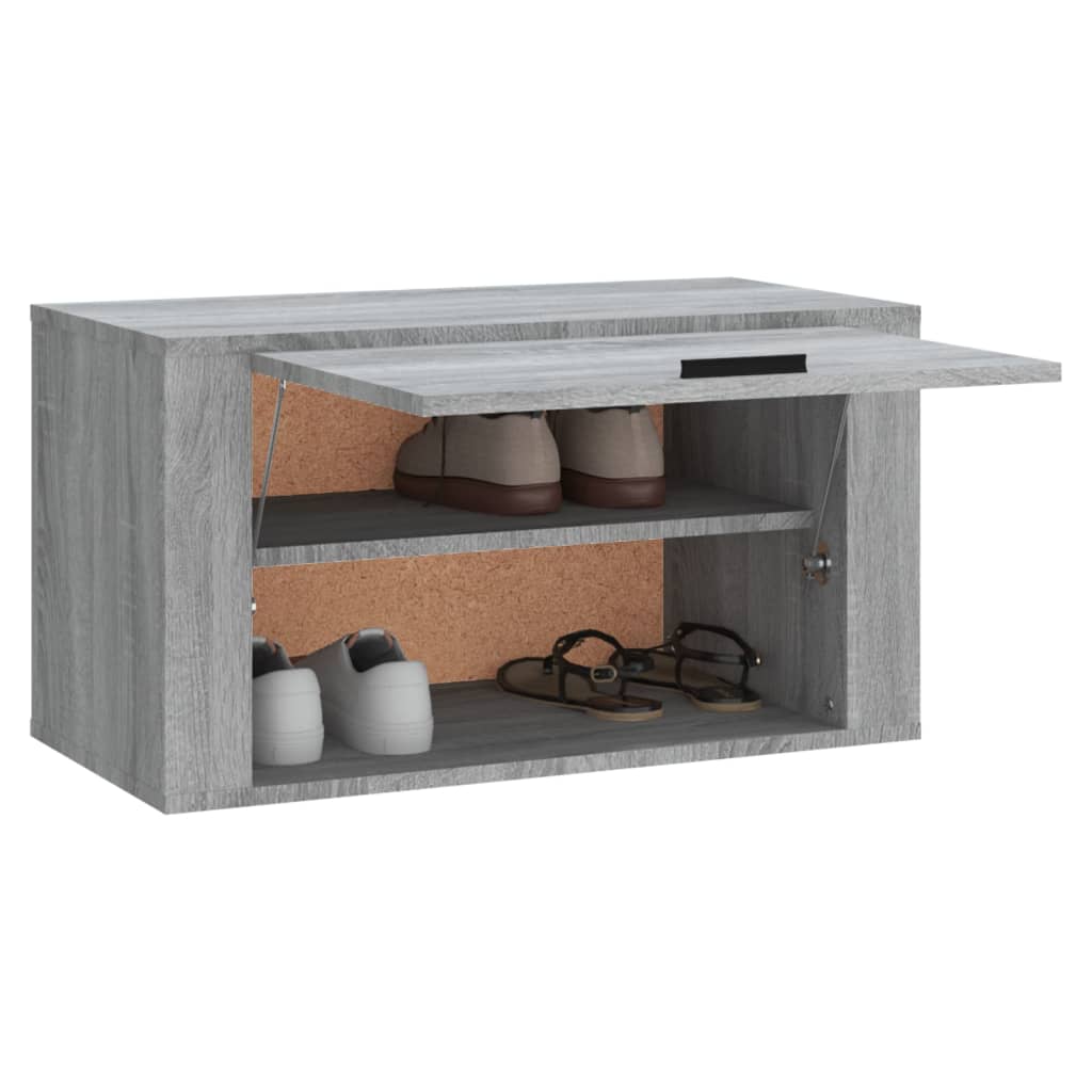 Seinäkenkäkaappi harmaa Sonoma 70x35x38 cm täysi mänty - Sisustajankoti.fi