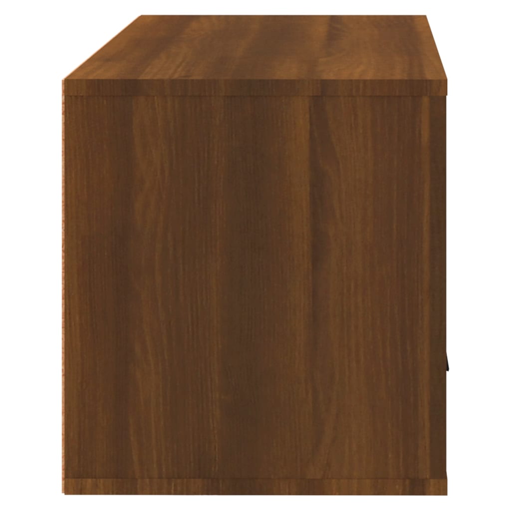 Seinäkenkäkaappi ruskea tammi 70x35x38 cm täysi mänty - Sisustajankoti.fi