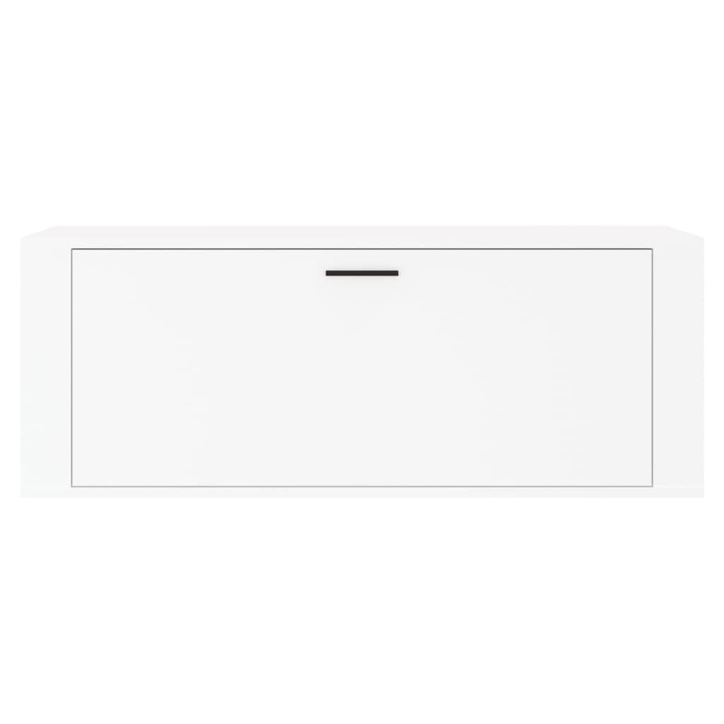 Seinäkenkäkaappi valkoinen 100x35x38 cm tekninen puu - Sisustajankoti.fi
