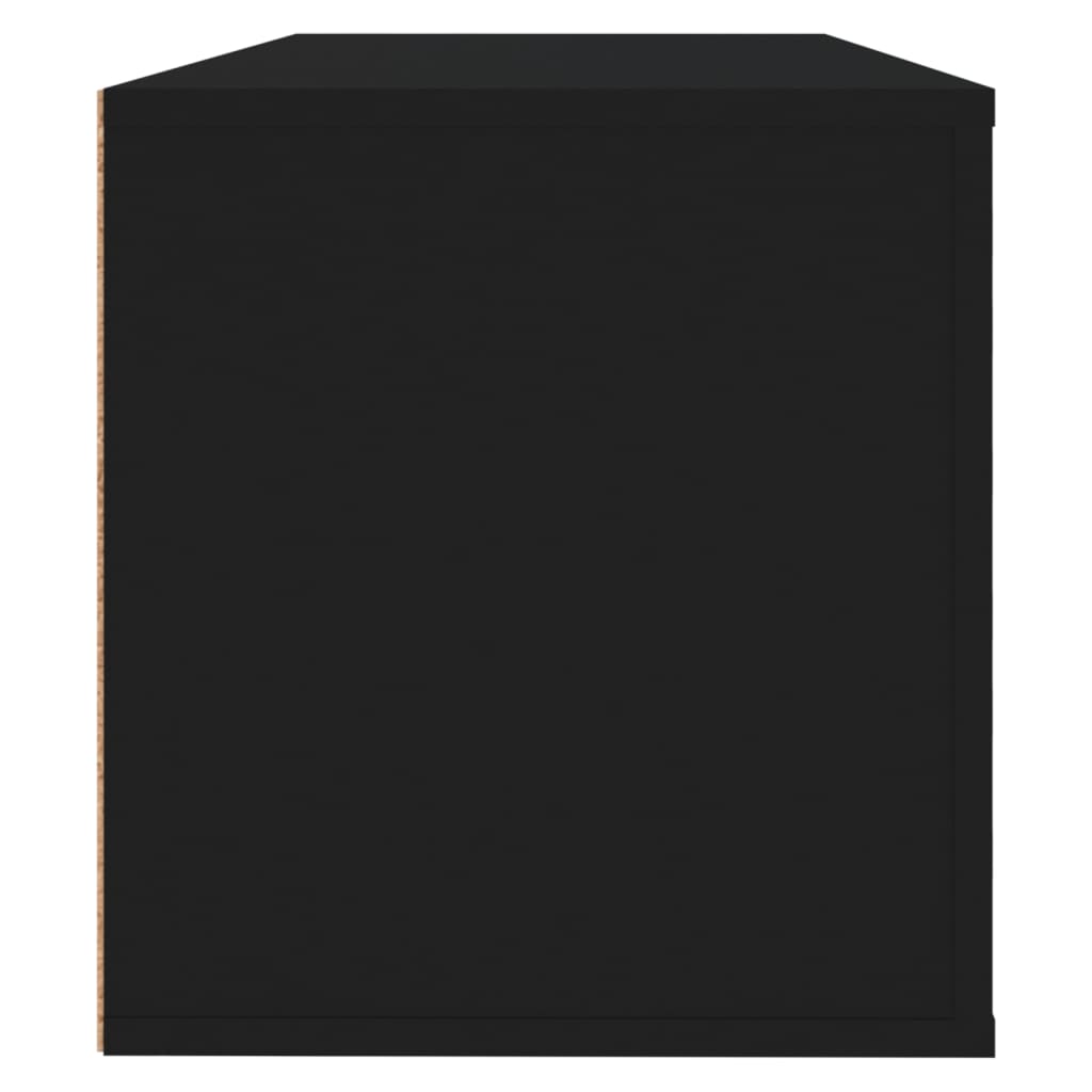 Seinäkenkäkaappi musta 100x35x38 cm tekninen puu - Sisustajankoti.fi