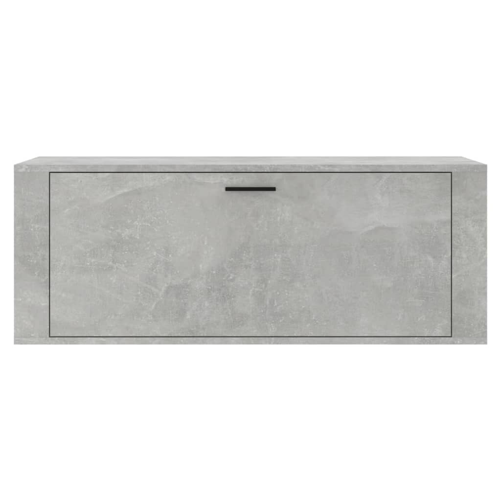 Seinäkenkäkaappi betoninharmaa 100x35x38 cm tekninen puu - Sisustajankoti.fi