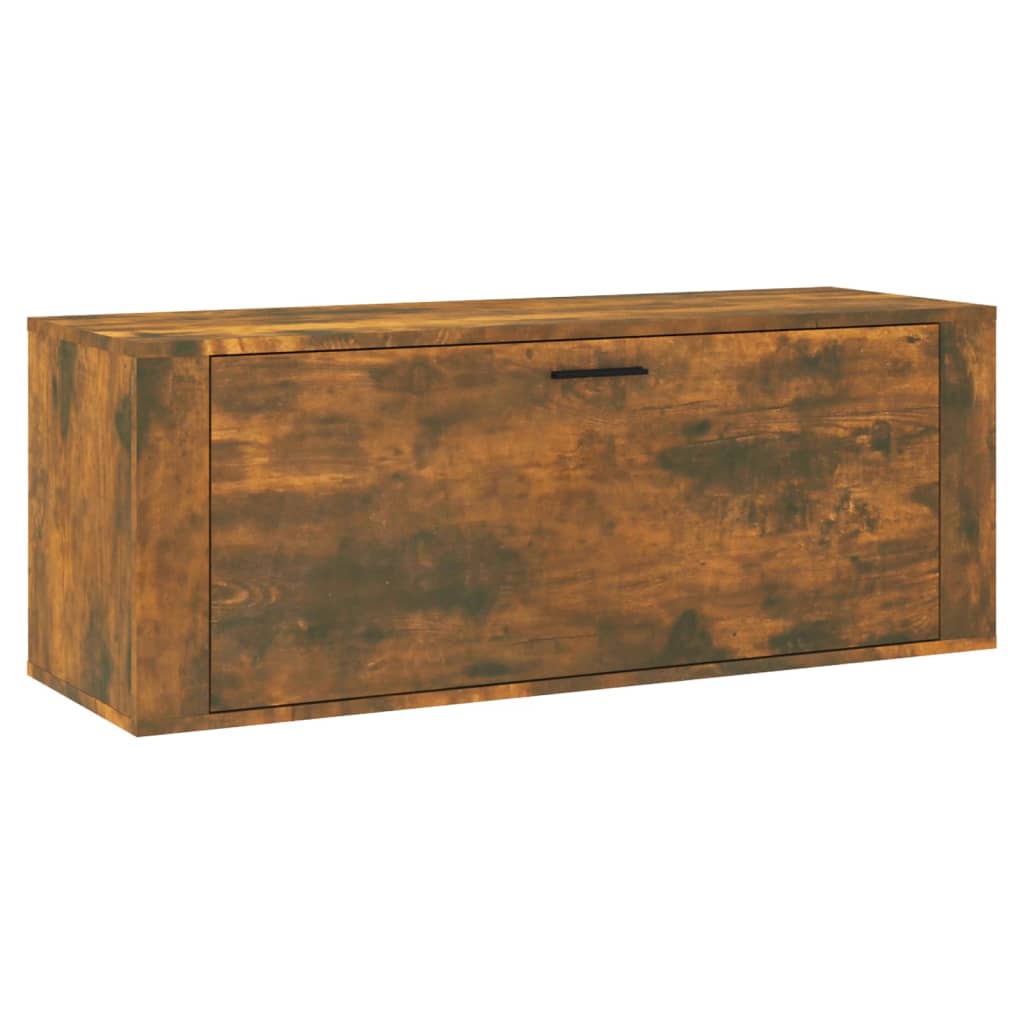 Seinäkenkäkaappi savutammi 100x35x38 cm tekninen puu - Sisustajankoti.fi