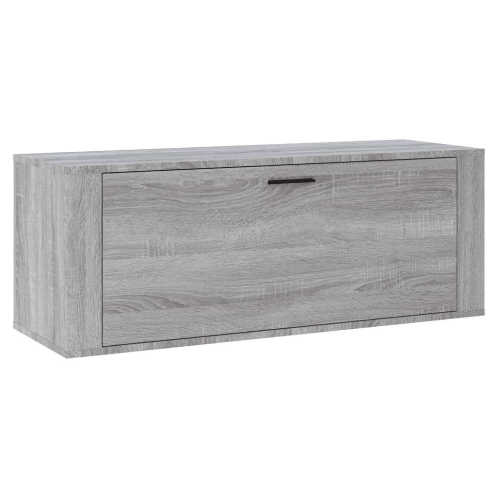 Seinäkenkäkaappi harmaa Sonoma 100x35x38 cm tekninen puu - Sisustajankoti.fi