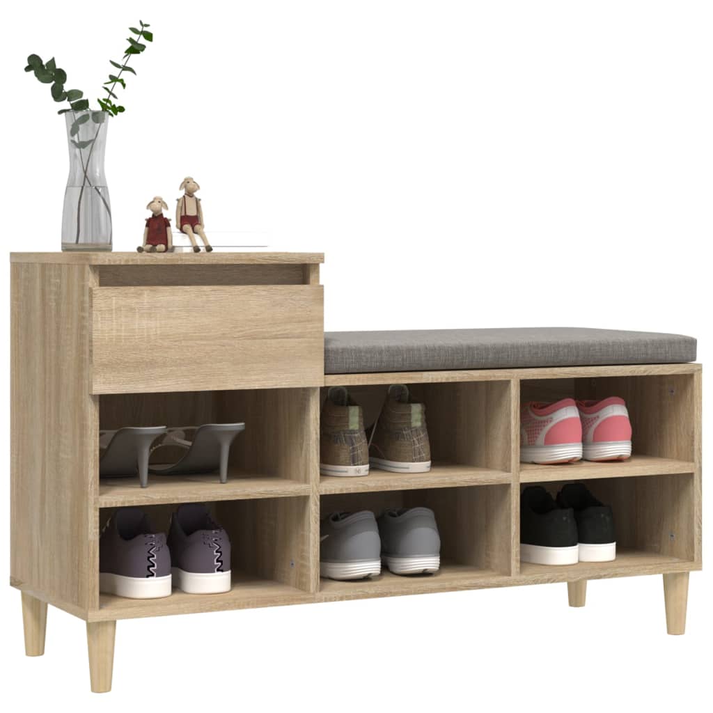 Kenkäkaappi Sonoma-tammi 102x36x60 cm tekninen puu - Sisustajankoti.fi