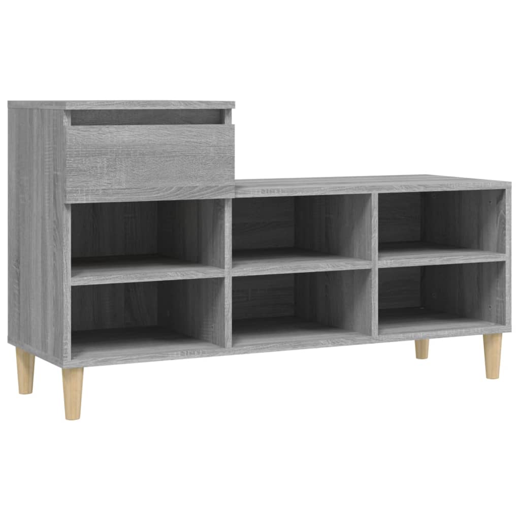 Kenkäkaappi harmaa Sonoma 102x36x60 cm tekninen puu - Sisustajankoti.fi