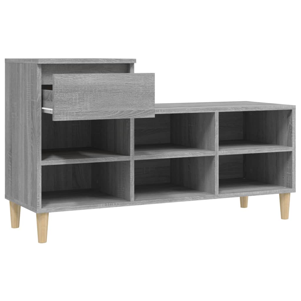 Kenkäkaappi harmaa Sonoma 102x36x60 cm tekninen puu - Sisustajankoti.fi