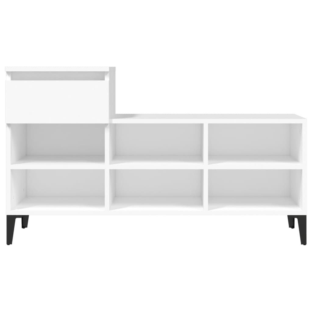 Kenkäkaappi valkoinen 102x36x60 cm tekninen puu - Sisustajankoti.fi