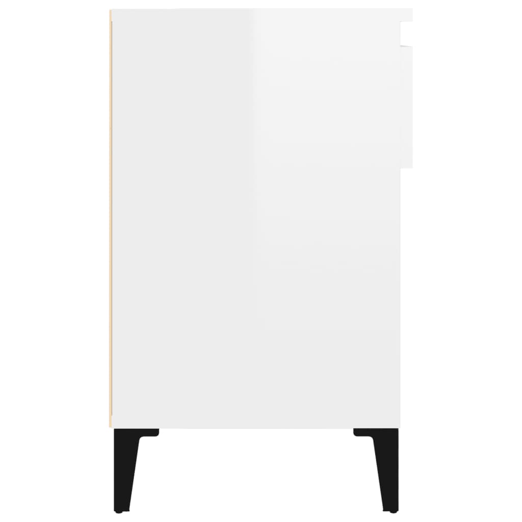 Kenkäkaappi korkeakiilto valkoinen 102x36x60 cm tekninen puu - Sisustajankoti.fi