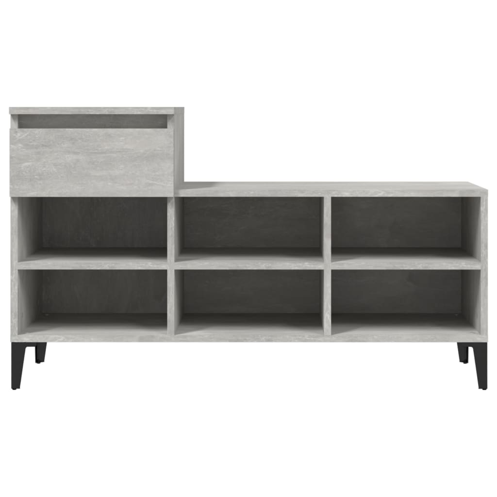 Kenkäkaappi betoninharmaa 102x36x60 cm tekninen puu - Sisustajankoti.fi