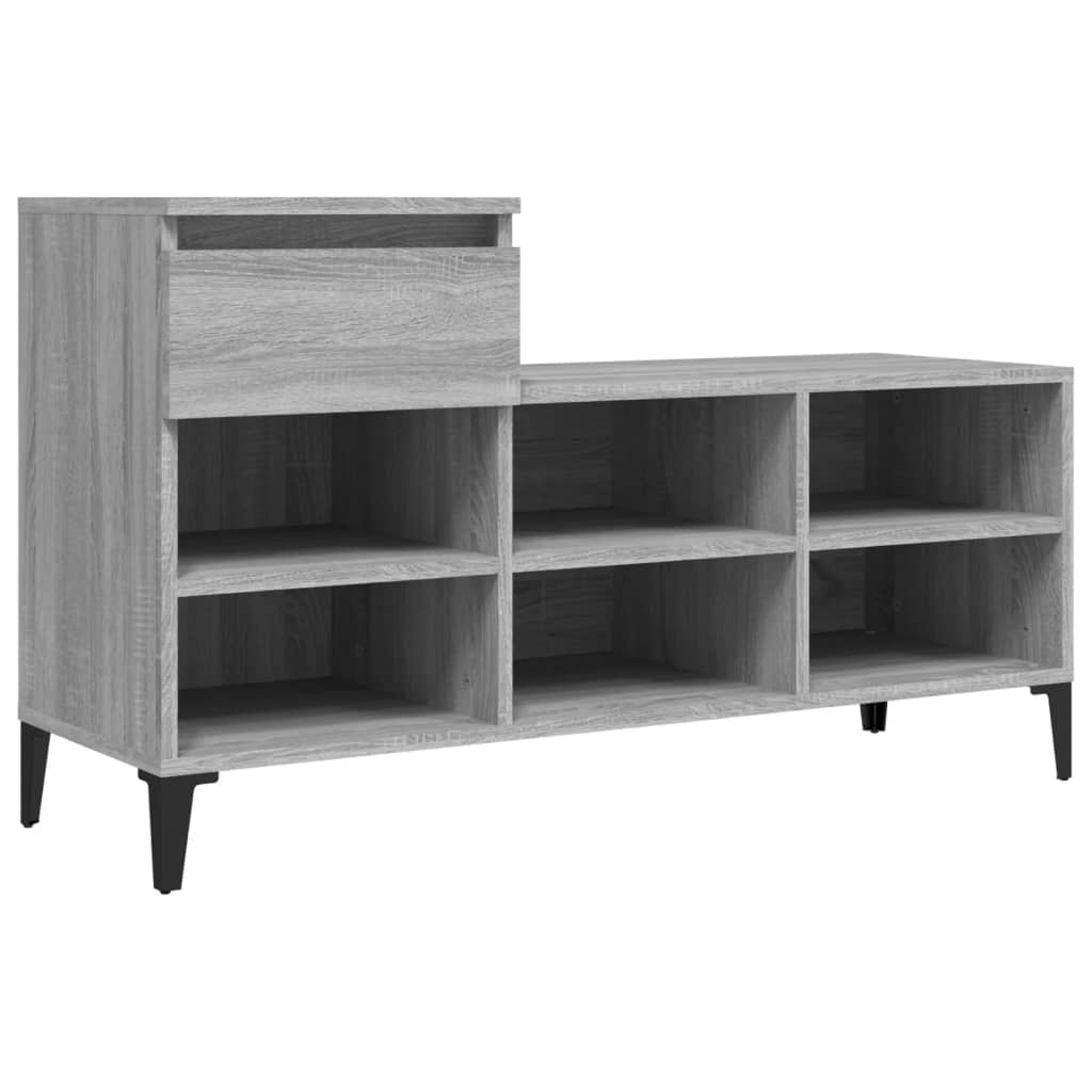 Kenkäkaappi harmaa Sonoma 102x36x60 cm tekninen puu - Sisustajankoti.fi