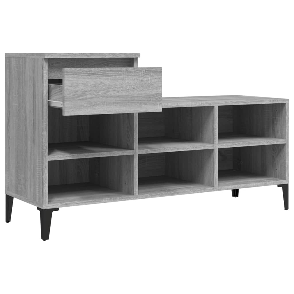 Kenkäkaappi harmaa Sonoma 102x36x60 cm tekninen puu - Sisustajankoti.fi