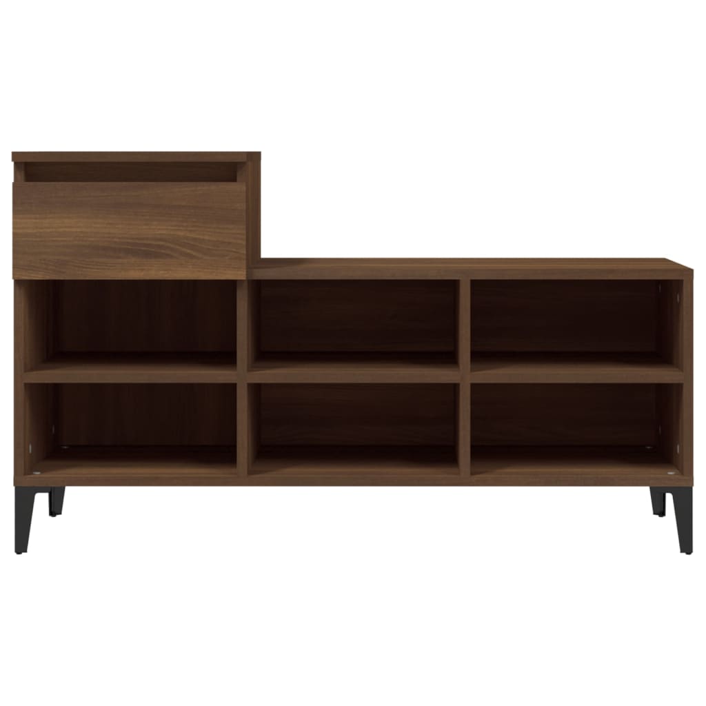 Kenkäkaappi ruskea tammi 102x36x60 cm tekninen puu - Sisustajankoti.fi