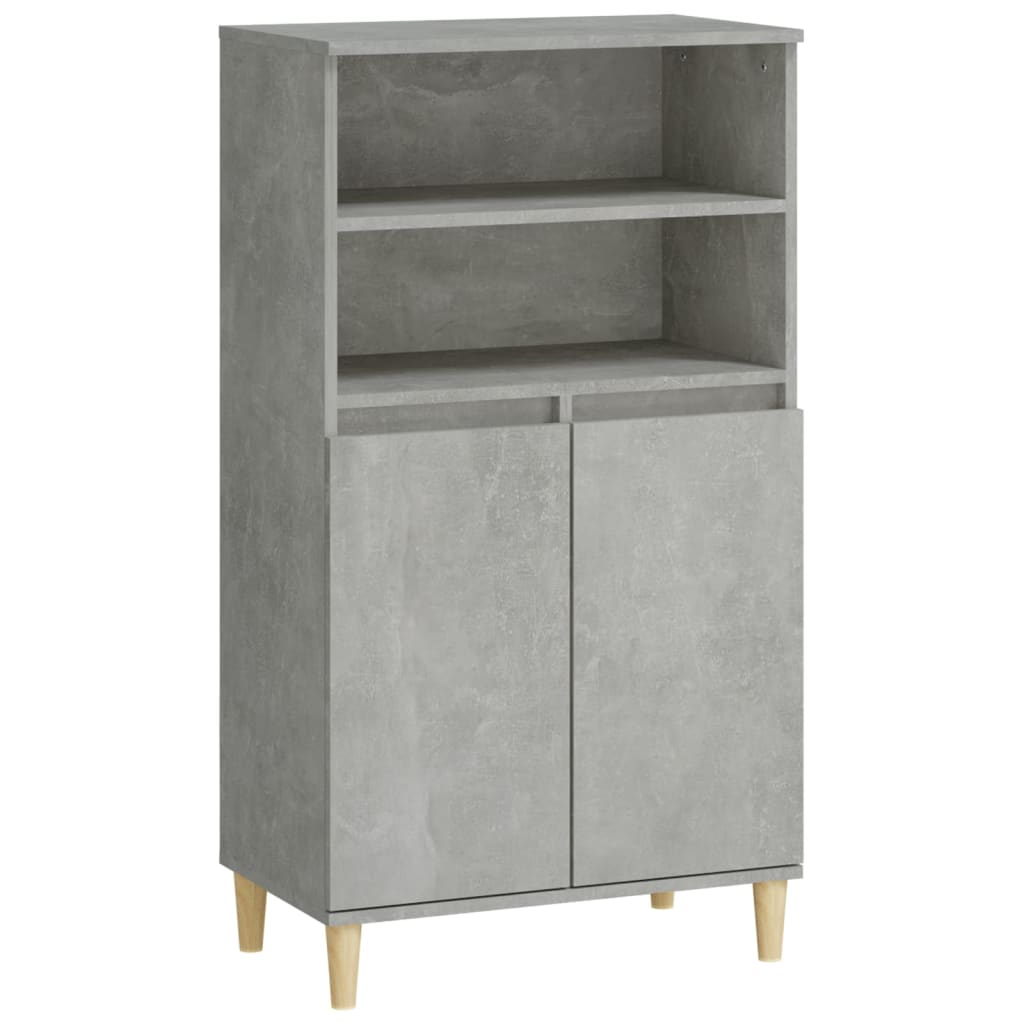 Kaappi betoninharmaa 60x36x110 cm tekninen puu - Sisustajankoti.fi