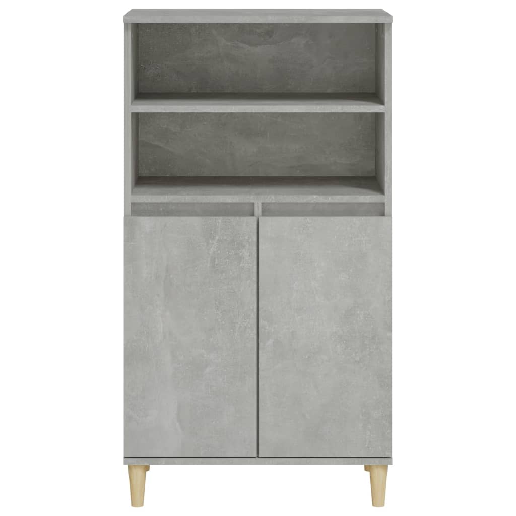 Kaappi betoninharmaa 60x36x110 cm tekninen puu - Sisustajankoti.fi