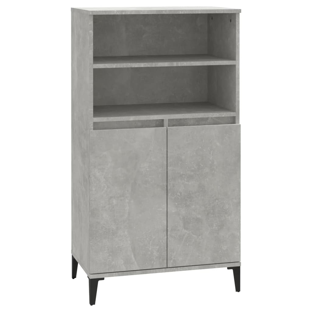 Kaappi betoninharmaa 60x36x110 cm tekninen puu - Sisustajankoti.fi