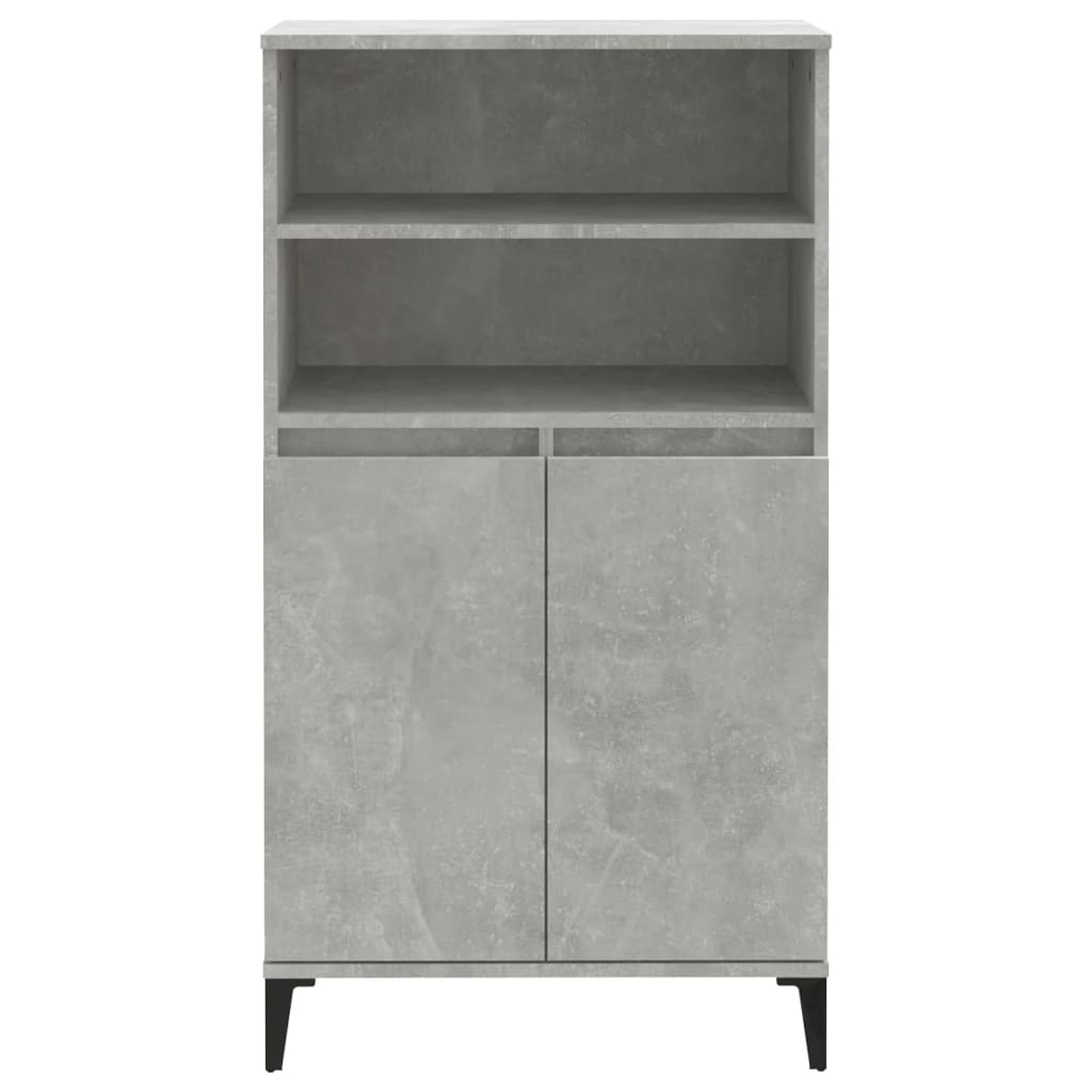 Kaappi betoninharmaa 60x36x110 cm tekninen puu - Sisustajankoti.fi