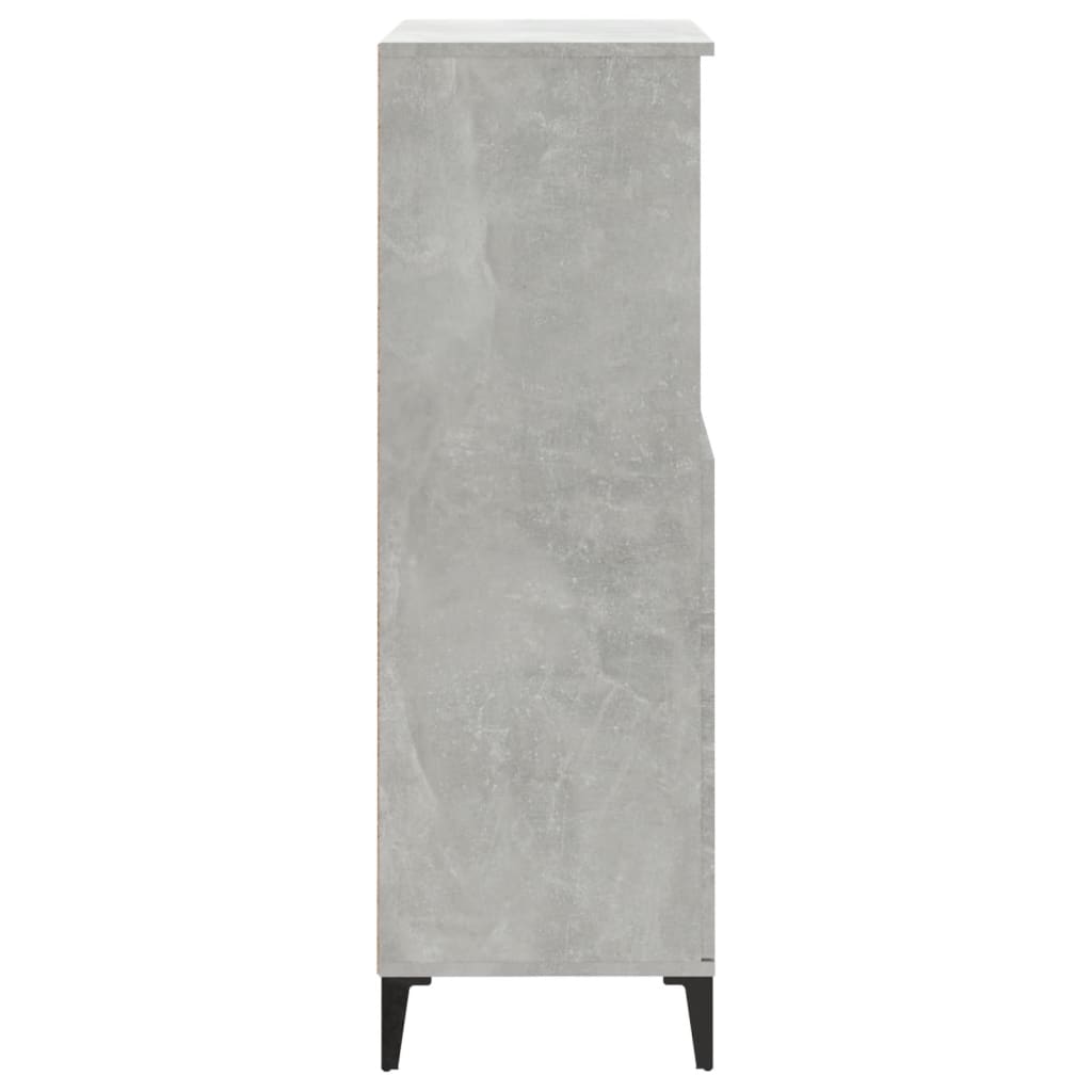 Kaappi betoninharmaa 60x36x110 cm tekninen puu - Sisustajankoti.fi