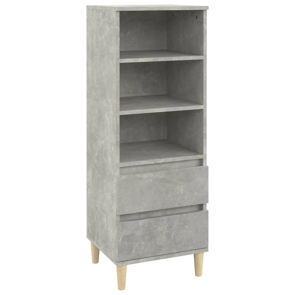 Kaappi betoninharmaa 40x36x110 cm tekninen puu - Sisustajankoti.fi