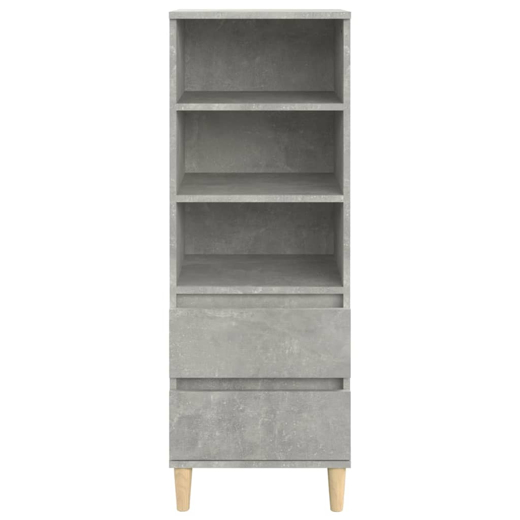 Kaappi betoninharmaa 40x36x110 cm tekninen puu - Sisustajankoti.fi