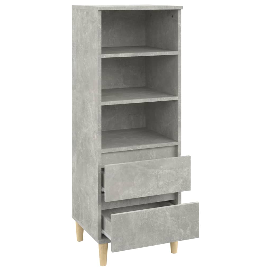 Kaappi betoninharmaa 40x36x110 cm tekninen puu - Sisustajankoti.fi