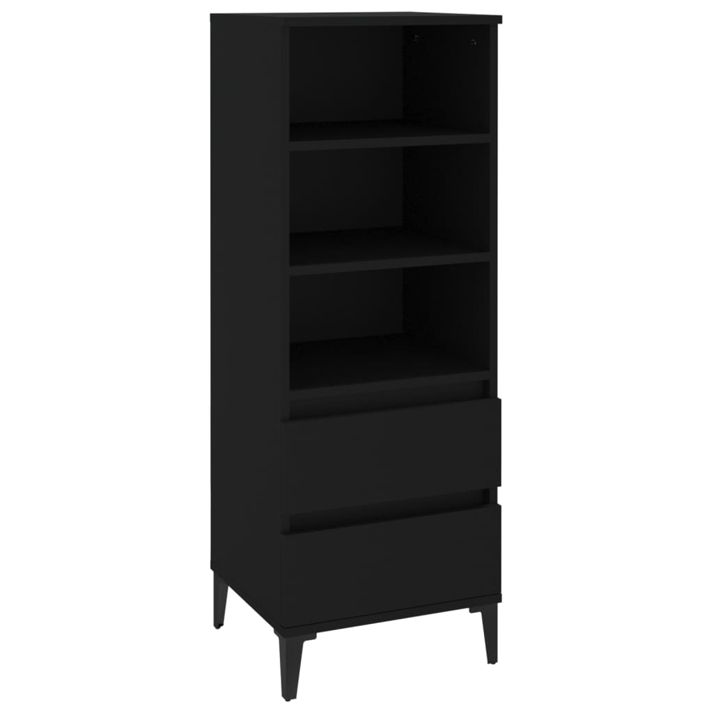 Kaappi musta 40x36x110 cm tekninen puu - Sisustajankoti.fi