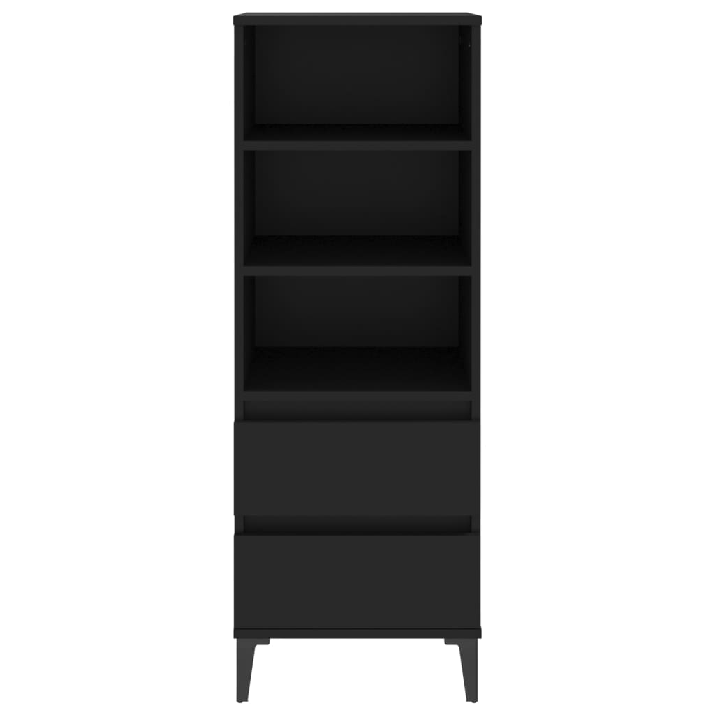 Kaappi musta 40x36x110 cm tekninen puu - Sisustajankoti.fi