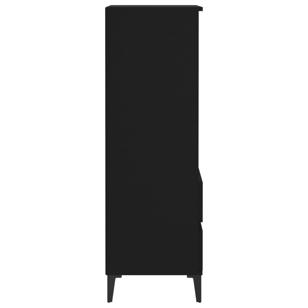 Kaappi musta 40x36x110 cm tekninen puu - Sisustajankoti.fi