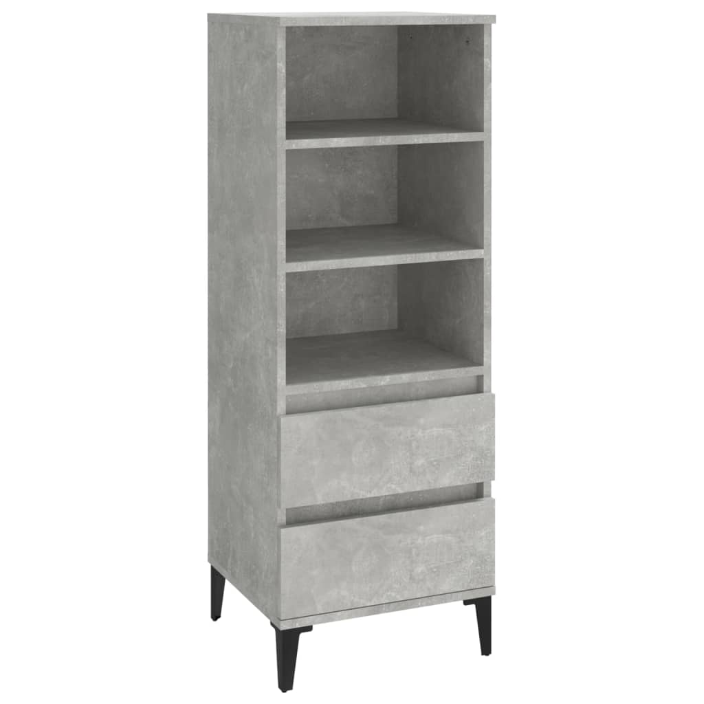 Kaappi betoninharmaa 40x36x110 cm tekninen puu - Sisustajankoti.fi