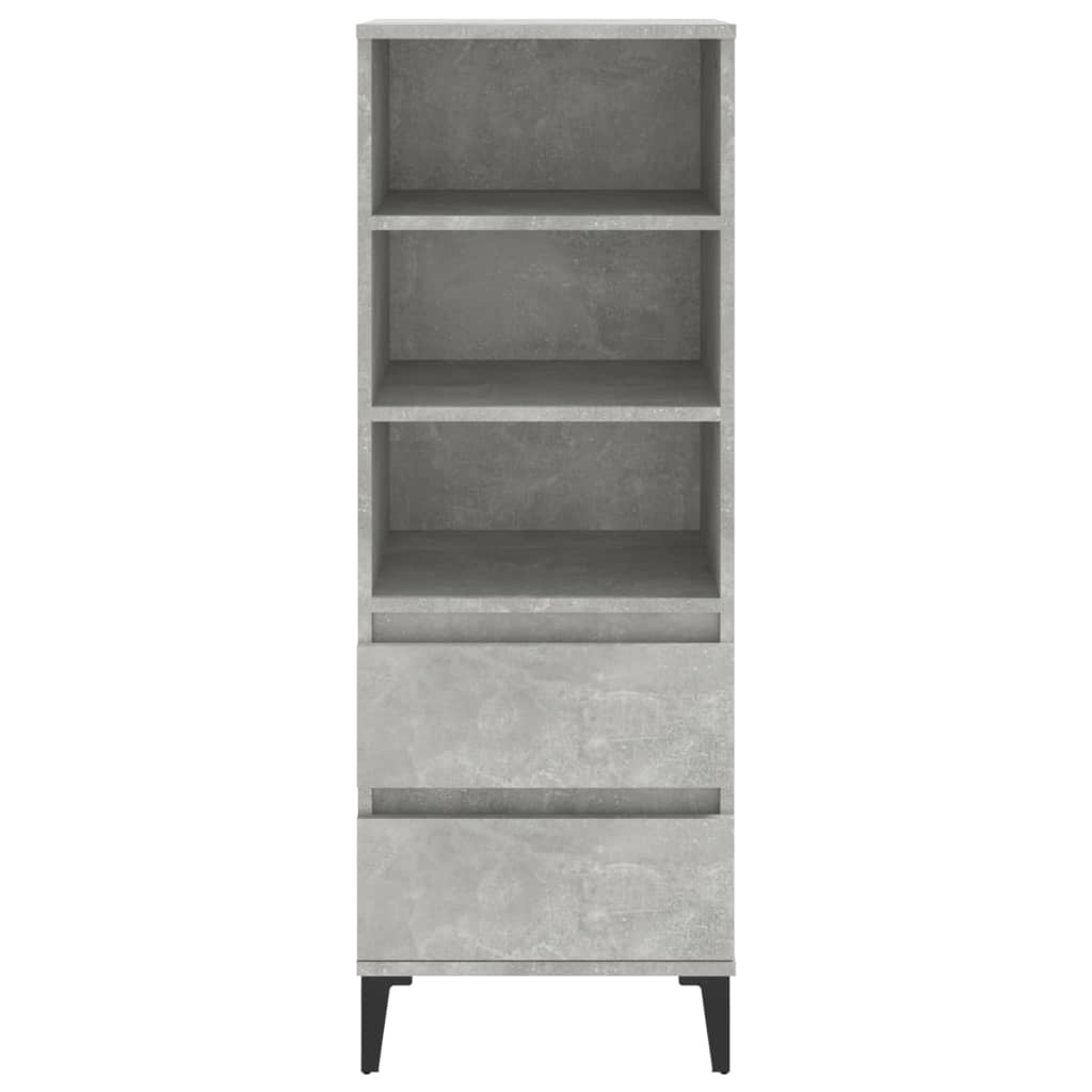 Kaappi betoninharmaa 40x36x110 cm tekninen puu - Sisustajankoti.fi