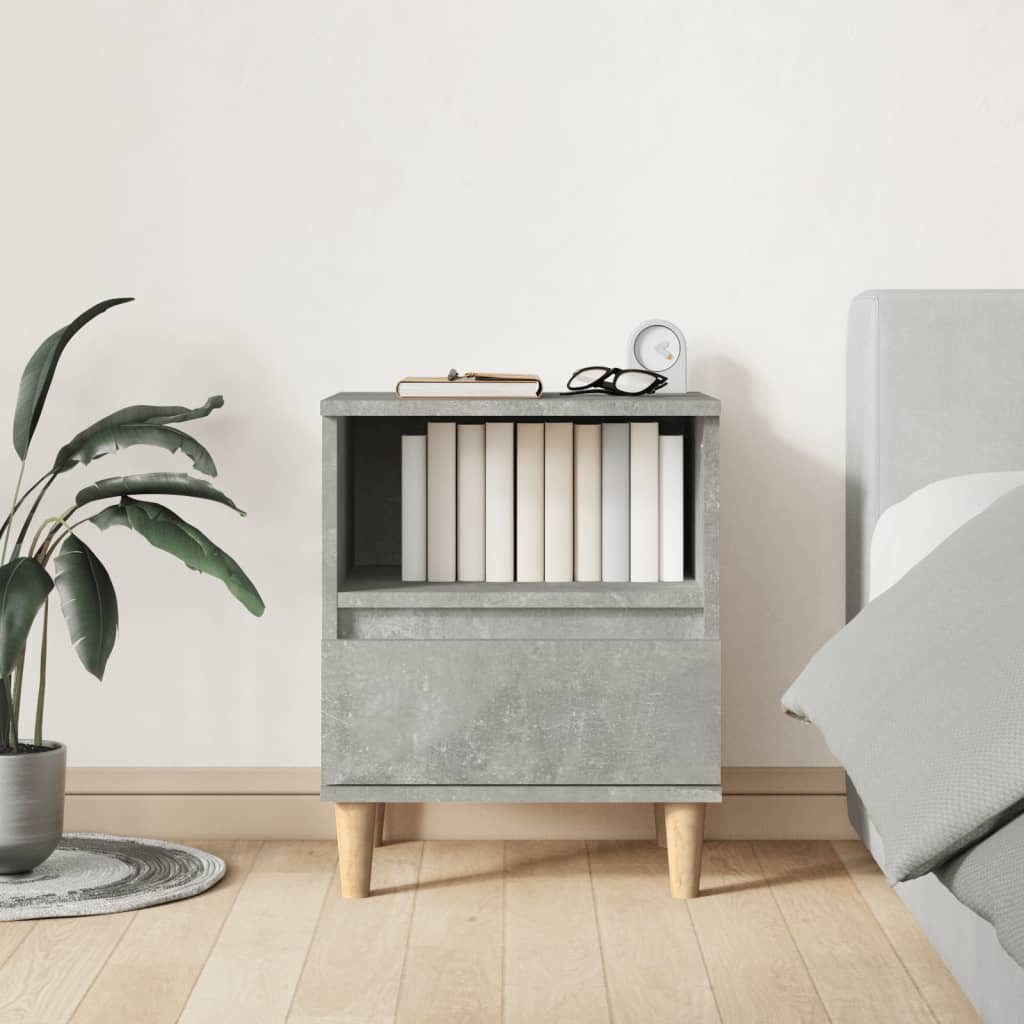 Yöpöydät 2 kpl betoninharmaa 40x35x50 cm - Sisustajankoti.fi