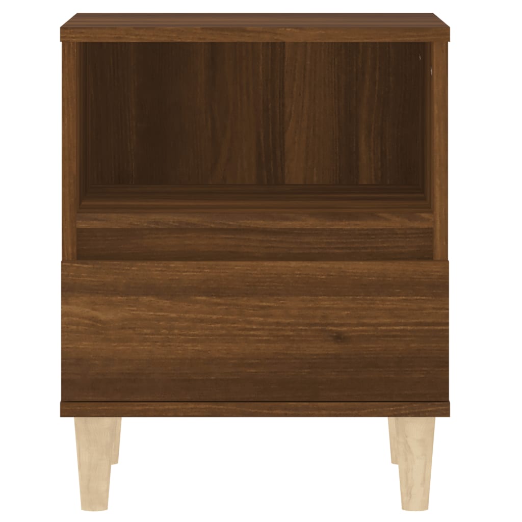 Yöpöydät 2 kpl ruskea tammi 40x35x50 cm - Sisustajankoti.fi