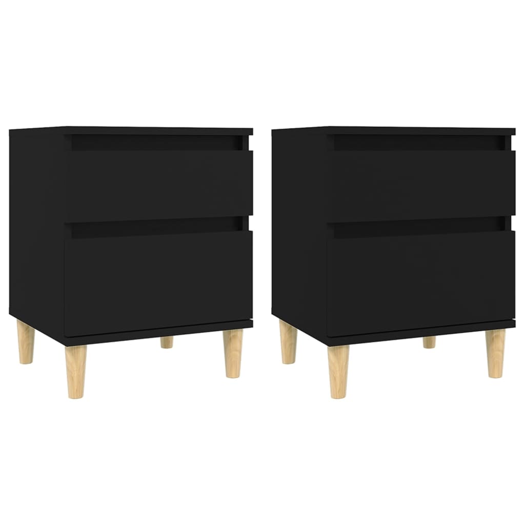 Yöpöydät 2 kpl musta 40x35x50 cm - Sisustajankoti.fi