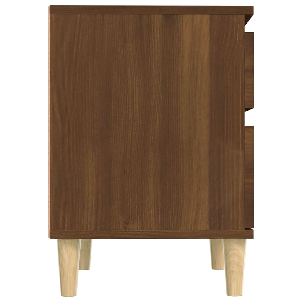 Yöpöydät 2 kpl ruskea tammi 40x35x50 cm - Sisustajankoti.fi