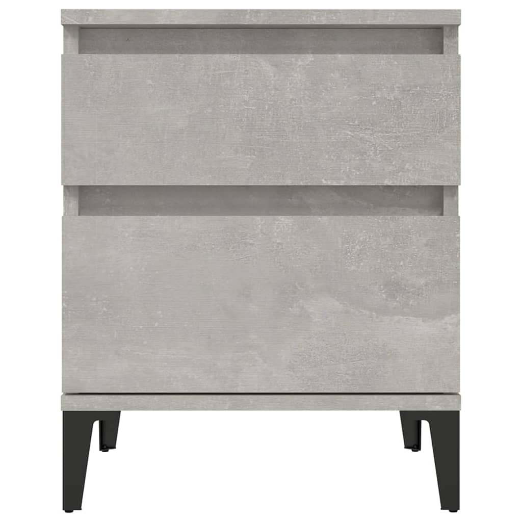 Yöpöydät 2 kpl betoninharmaa 40x35x50 cm - Sisustajankoti.fi